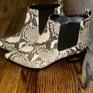 Blondo waterproof snake print ankle boot